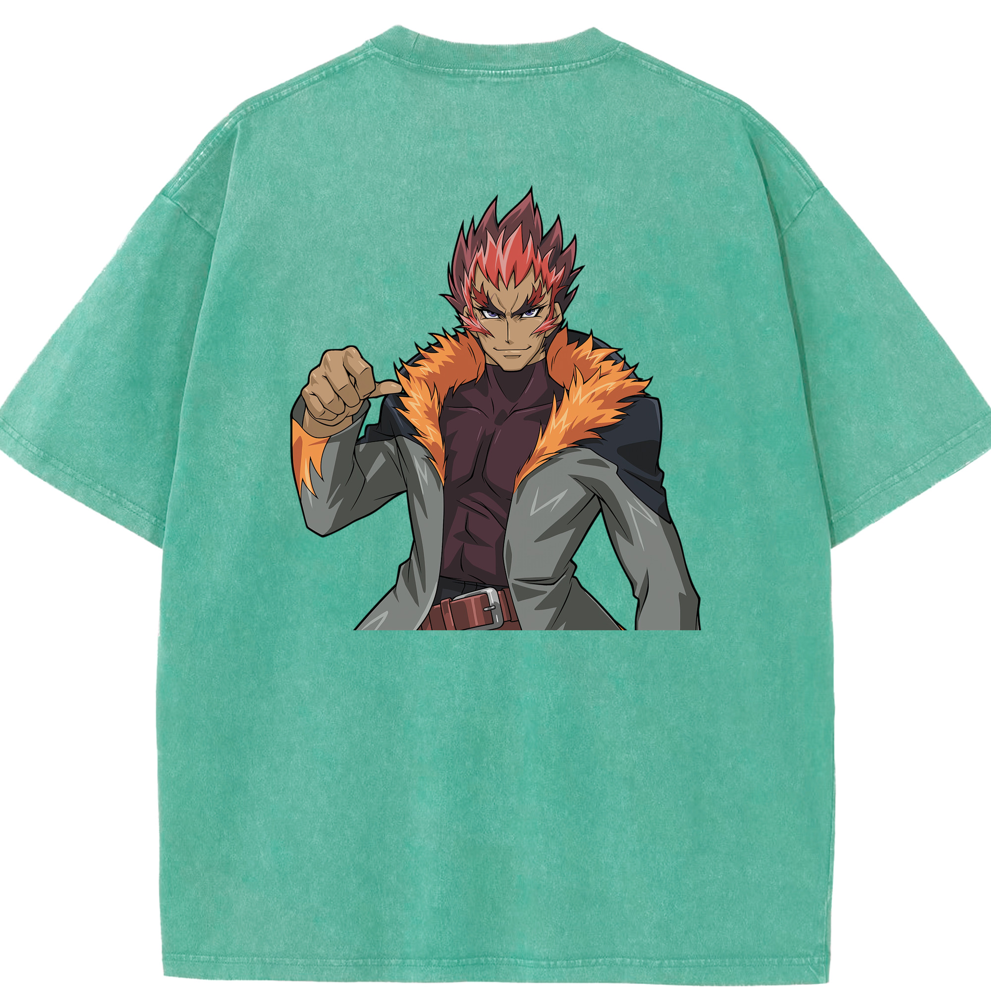 （画像用） 遊☆戯☆王 Yu-Gi-Oh! 綿100% ヴィンテージ風 半袖Tシャツ（背面プリント）
